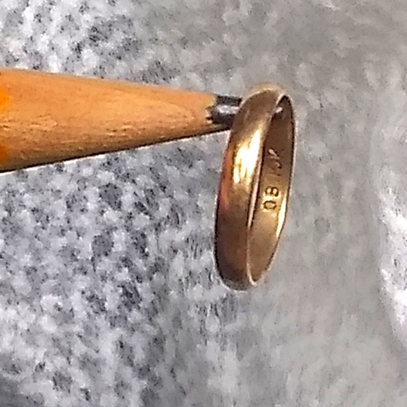 10KT Solid Gold Child's Promise Ring / Band or Wedding Charm - Picture 3 of 5